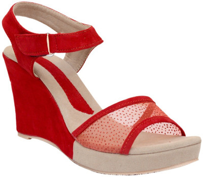 

affron Women RED Wedges