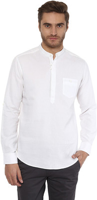 mufti-men-self-design-casual-white-shirt