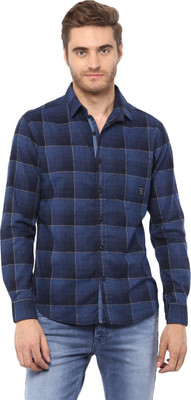mufti-men-checkered-casual-multicolor-shirt-5