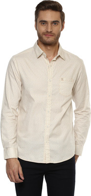 mufti-men-printed-casual-beige-shirt-2