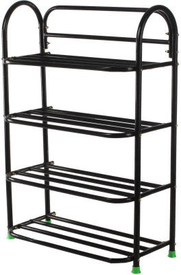 Raj SmartBuy 4 Tiers Metal Shoe Stand(Black, 4 Shelves, DIY(Do-It-Yourself))