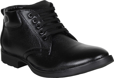 

Vincenzo Men's Genuine Leather Shoes/ Boots For Men(Black
