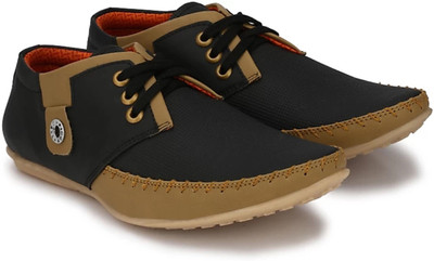 

Adiso Laceup shoes Casuals For Men(Black, Tan