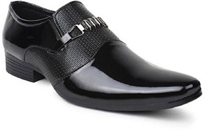 

Dunkaston Formal Shoes Slip On For Men(Black