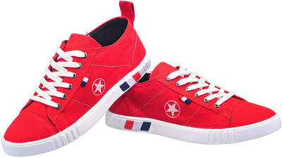 

Raishel Casuals Canvas Shoes For Men(Red