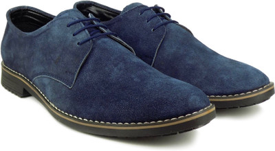 

Dockstreet Ripley Series Genuine Suede Leather Corporate Casuals For Men(Blue