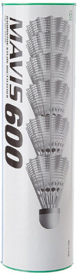 

Yonex Mavis 600 badminton Shuttlecock White Nylon Shuttle - White(Medium slow, 76, Pack of 1)