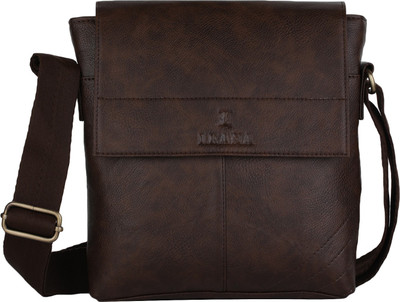 

Leana Men & Women Casual Brown Leatherette Sling Bag