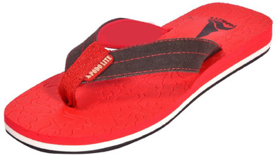 PODOLITE Red Denim MCP Flip Flop and House Slippers-7UK Flip Flops, Red3