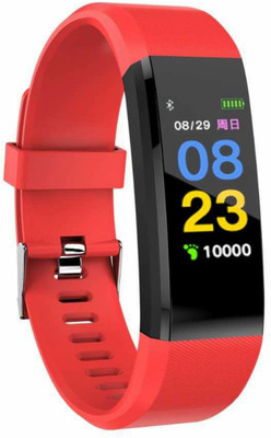 

University Trendz ID115 Plus Fitness Tracker Colorful Screen Smart Bracelet with , blood pressure, sensor heart rate monitor, Calorie sports smart Bracelet With IP 67 Waterproof, RED(Red Strap, Size : FREE)