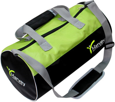 

HARVEY SPORTS & FITNESS HARVEY-BLU-ROYAL-GYM-BAG Gym Bag - Smart Waterproof Gym Bag Round Sports Duffel Bag with Shoe Compartment Travel Sports Bag(Green, Kit Bag), Blk-green