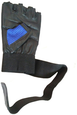 

FS FS26 Gym & Fitness Gloves (Free Size, Multicolor), Black & blue