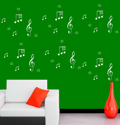 

Kayra Decor Musical Notes KD133 (Size: 16" X 24") Beautiful Wall Stencil(Pack of 1, Beautiful Design)