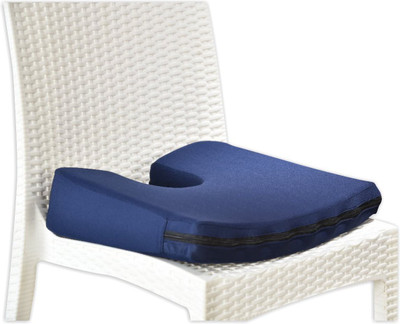 

Jsb MF001 Extra Soft Memory Foam Orthopedic Coccyx Cushion Tailbone Support (Free Size, Blue)