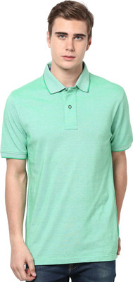 

Mudo Solid Men's Mandarin Collar Green T-Shirt