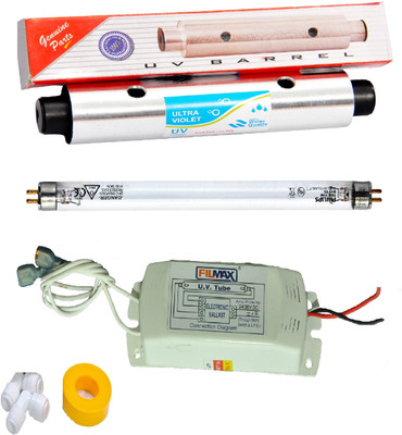 

ionix Full UV Replacement Set for all RO/UV/UF Water purifiers with Heavy Branded UV Barrel & Filmx branded DC Chowk Ultraviolet Lamp