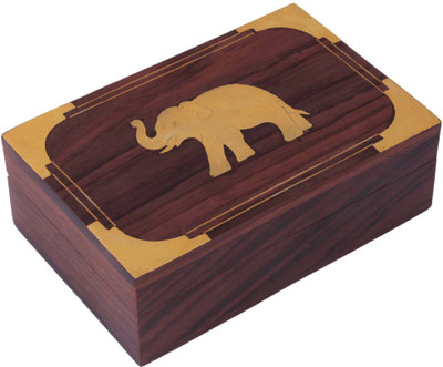 

Craft Art India Wooden Decorative Handmade Jewellery/Jewelery/Storage Box {CRAFT-0193-B/Size(Inch):2x8x5} Jewellery Vanity Box(Brown)