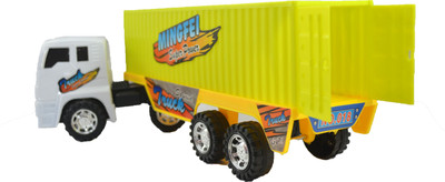 

Breno Yellow Container truck toys for boys, push and go toy truck for kids, friction toys for kids(Yellow)