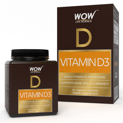 

WOW Life Science Vitamin D3 Capsules - 5000IU(60 No)