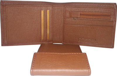 

Rosset Men Tan Artificial Leather Wallet(10 Card Slots)