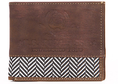 

U.S. Polo Assn Men Brown Genuine Leather Wallet(4 Card Slots)