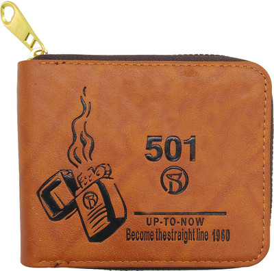 

Bagzar Men Brown Artificial Leather Wallet(4 Card Slots), Brown 501