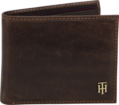 

Tommy Hilfiger Men Formal Brown Artificial Leather Wallet(8 Card Slots), Navy/olive