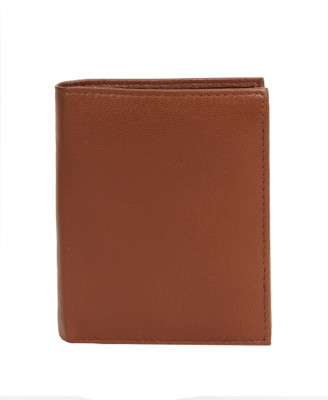 

AzraJamil Men Tan Genuine Leather Wallet(9 Card Slots)
