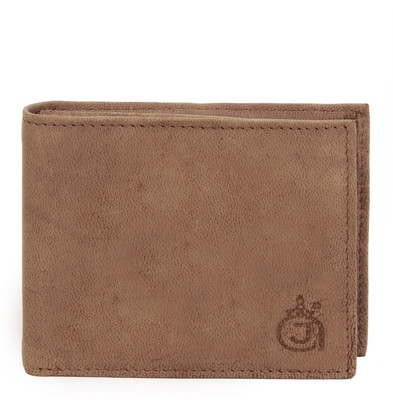 

AzraJamil Men Tan Genuine Leather Wallet(14 Card Slots)