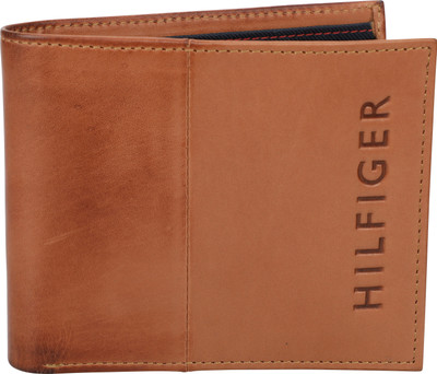 Tommy Hilfiger Men Tan Genuine Leather Wallet(4 Card Slots), Olive