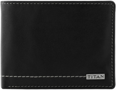 

Titan Men Black Genuine Leather Wallet(11 Card Slots)