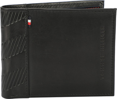 Tommy Hilfiger Men Black Genuine Leather Wallet(4 Card Slots)