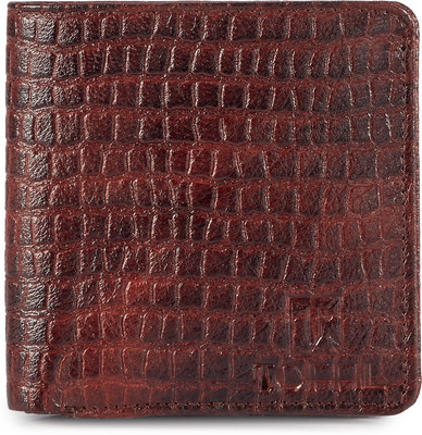 

Toffil Men Brown Genuine Leather Wallet(7 Card Slots)