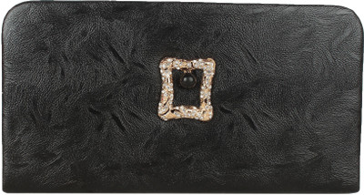 

fillincart Women Black Artificial Leather Wallet(3 Card Slots)
