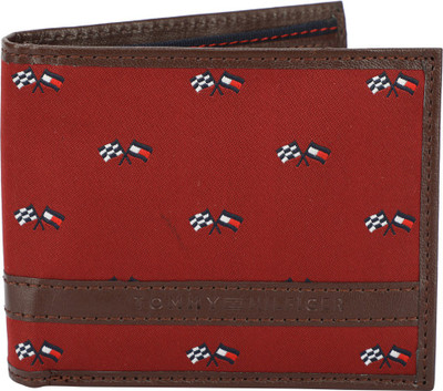 

Tommy Hilfiger Men Red Genuine Leather Wallet(8 Card Slots), Wine