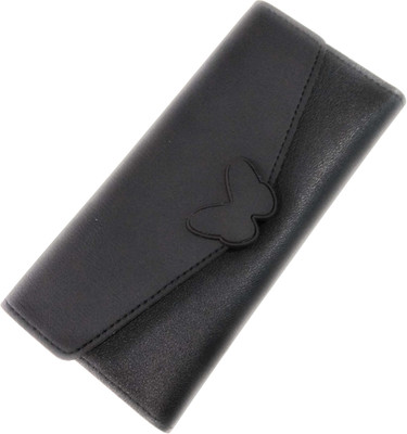 

VEA Girls Black Artificial Leather Wallet(10 Card Slots)