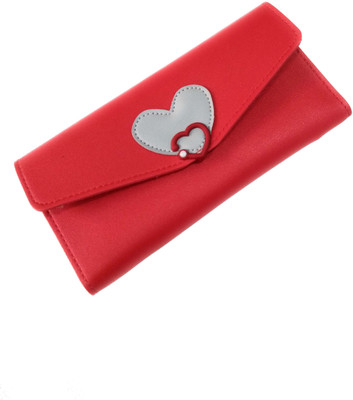 

VEA Girls Red Artificial Leather Wallet(10 Card Slots), Pastel red