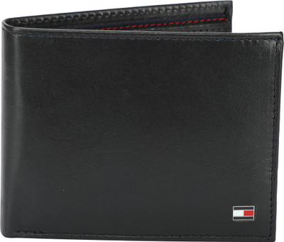

Tommy Hilfiger Men Black Genuine Leather Wallet(11 Card Slots), Navy