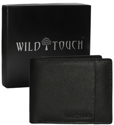 

WildTouch Men Casual Black Genuine Leather Wallet(7 Card Slots)