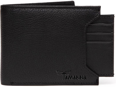 

Tamanna Men Black Genuine Leather Wallet(6 Card Slots)