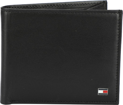 

Tommy Hilfiger Men Black Genuine Leather Wallet(4 Card Slots)