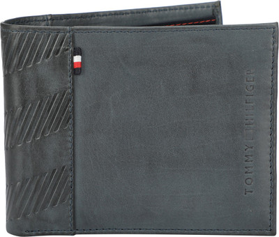 

Tommy Hilfiger Men Blue Genuine Leather Wallet(10 Card Slots), Airforce navy