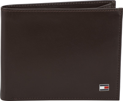 

Tommy Hilfiger Men Brown Genuine Leather Wallet(6 Card Slots), Dark brown