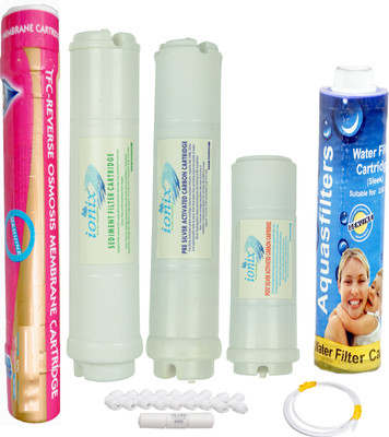 

IONIX Ro service Kit with push fit type filters compatible with Reviva,total,Enhance,Dolphin & other water purifiers Solid Filter Cartridge(5, Pack of 5)
