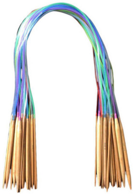 

AGE CARE Multicolor tube 80cm circular bamboo crochet needles set