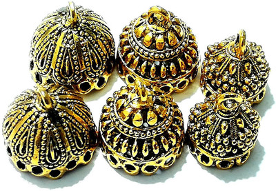 

GOELX Jhumka/Jimki Antique Gold Metal DIY Base designer earring making component accessories - Combo 1 !!