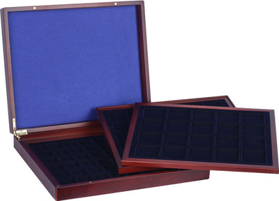 

Lighthouse Presentation case VOLTERRA TRIO de LUXE - with Square divisions for Coins of 30,39,48mm