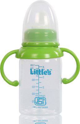 

Littles Expert Royal Mini BPA Free Plastic Baby Feeding Bottle With Advanced Leak-Proof Variable Flow Silicone Nipple | Nursing Bottle For 0+ Months Kids ( Green ) - 120 ml(Green)