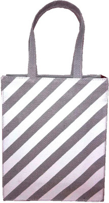 

EWB GREY STRIPES NATURAL JUTE BAG Lunch Bag(Grey, 5 L)