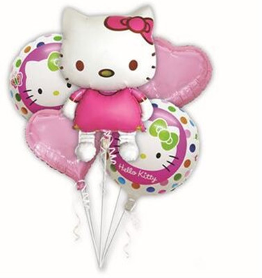 

Funcart Printed Hello Kitty Foil Balloon Bouquet (5pcs/pack) Balloon(Multicolor, Pack of 1)